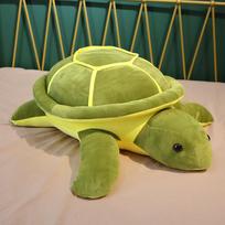 Didelis žalias vėžlio lėlės pliušinis žaislas vėžlio lėlė vaikams berniukams miegui raminanti pagalvė skudurinė lėlė 35cm（0.3kg） žalia