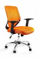 Biuro kėdė MOBI Orange Mesh, su tinkliniu atlošu