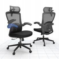 Ergonominė biuro kėdė FLEXISPOT, reguliuojamas atlošas ir galvos atrama, iki 150 kg