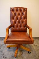 Biuro kėdė Chesterfield, maple medžiaga, Drewnostyle