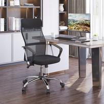 Žaidimų ir biuro kėdė HOMCOM, juoda, ergonomiška