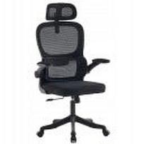 Biuro kėdė, ergonomiška, juoda, su supimo ir pasukimo funkcija