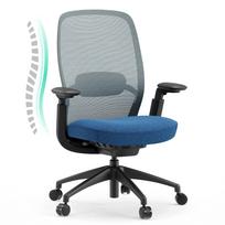 Ergonominė tinklinė biuro kėdė COLAMY, 4D porankiai, juosmens atrama, 136 kg