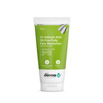 The Derma Co 1% Salicylic Acid Oil-Free Moisturizer For Face with Oat Extract | Fights Active Acne | Deeply Moisturizes | 50 g green