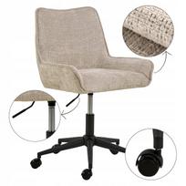 Biuro kėdė COMFORTABLE, pasukama, smėlio spalvos, su ratukais