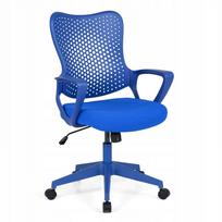 Ergonominė biuro kėdė su mėlynu tinkliniu atlošu