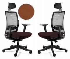 Odinė ergonomiška biuro kėdė, ruda