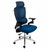 Biuro kėdė ergonomiška, su porankiais, 4D, mėlyna