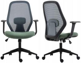 Vaikiška biuro kėdė JUMP, žalia, su tinkliniu atlošu, sukama, maks. 110 kg
