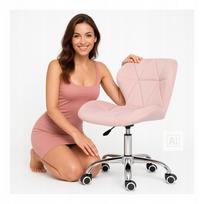 Biuro kėdė SWIVEL, veliūrinė, rožinė