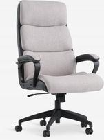 Biuro kėdė ergonominė, pilka, dirbtinė oda