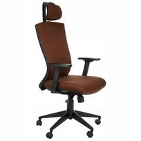 Biuro kėdė, ruda, sukamasis mechanizmas, ergonomiška, audinys