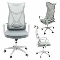 Biuro kėdė, balta, ergonomiška, su pasukamu mechanizmu