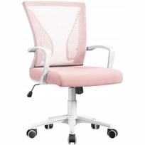 Biuro ir žaidimų kėdė, ergonomiška, rožinė