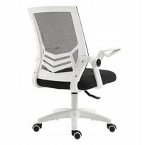 Ergonominė biuro kėdė su tinkliniu atlošu, balta/juoda