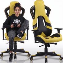 Biuro kėdė KRAKEN PROFILE, ergonomiška, geltona, suktukas