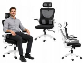 Biuro kėdė VINSETTO su ergonomiška atrama galvai ir juosmens pagalvėle, 120 kg