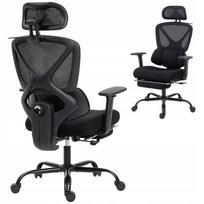 Biuro kėdė HOMCOM su ergonomine atrama nugarai, reguliuojama