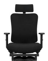 Ergonominė biuro kėdė Hells Chair HC-1041, juoda, su pakoju