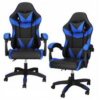 Biuro ir žaidimų kėdė, reguliuojama, ergonomiška, dirbtinės odos, su paminkštinimu