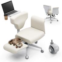 Ergonominė biuro kėdė Newtral Freedom-X-PRO su porankiais, pieno ir abrikosų spalvos