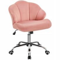 Biuro kėdė, ergonomiška, reguliuojamo aukščio, su ratukais, rožinė