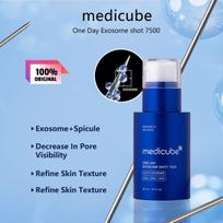 MEDICUBE ONE DAY EXOSOME SHOT PORE SERUM 7500 30ml, Watery Light Texture, Balance Skin Oil Level, Korean Cosmetics, Korean Skincare 30ml/1.01 fl.oz blue
