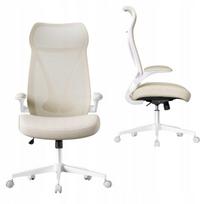 Biuro kėdė su reguliuojamu aukščiu, sulankstomais porankiais ir ergonomine atlošo forma
