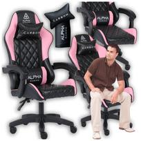 Žaidimų kėdė Alpha Gaming Carbon, rožinė