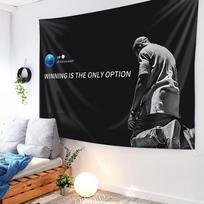 Kanye West Minimalizmo gobelenas Juodas fonas Hip-Hop Rap stiliaus Sieninė dekoracija Madingo muzikos gerbėjo miegamojo dekoravimui 100X70CM gray