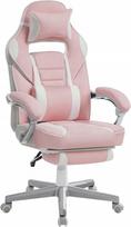 Ergonominė žaidimų kėdė su reguliuojama atrama kojoms