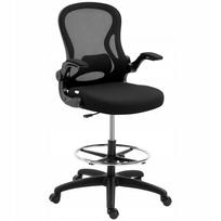 Ergonominė biuro kėdė Vinsetto su porankiais, juoda, reguliuojama