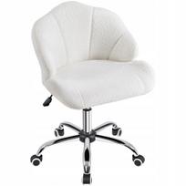 Reguliuojamo aukščio baltas sukamasis biuro kėdė su ratukais