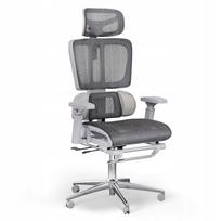 Žaidimų ir biuro kėdė su atlošu kojoms, ergonomiška, pasukama