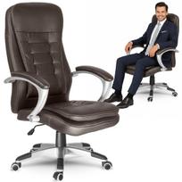 Biuro kėdė, ergonomiška, su pasukamu mechanizmu, tamsiai ruda