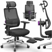 Biuro kėdė su kojų atrama Spacetronik, juoda, ergonominė, 136 kg, pasukama