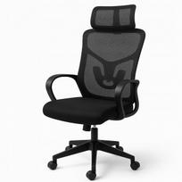 Biuro kėdė KB114, juoda, ergonomiška, reguliuojama