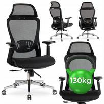 Biuro kėdė LITOS, juoda, ergonomiška, su pasukama baze