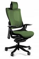 Biuro kėdė su tinkliniu atlošu, ergonomiška, žalia