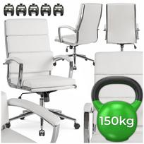 Biuro kėdė CAMILO, balta, ergonomiška, su pasukamu mechanizmu