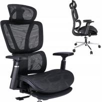 Ergonominė biuro kėdė su pasukama baze ir kojų atrama