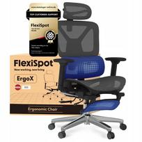 Biuro kėdė FLEXISPOT Ergox, 5D reguliavimas, adaptyvi juosmens atrama, tinklelis