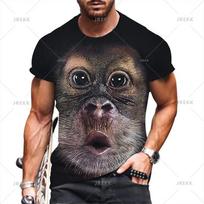 Men's T Shirts Fashion Monkey 3D Printed Short Sleeve Tops Casual Summer T-shirt Male Funny Clothing O-neck Loose Oversized Tees S