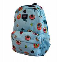 Mokyklinė kuprinė Vans Old Skool IIII, 22 l, mėlyna su daržovių motyvais