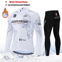 Žiemos Tour De Italy D'ITALIA Dviračių Apranga Vyriška Palaidinė Vienodos Kostiumas Dviračio Vilnos Džersis Sportinis Rinkinys Dviračių Apranga 2026 S white