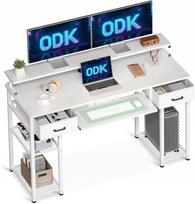Rašomasis stalas 120x48x90 cm su stalčiumi ir monitoriaus stovu