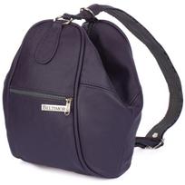 Violetinė moteriška odinė kuprinė–rankinė Beltimore 019, 2 in 1