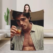 Super Soft Blanket Travel Jacob Elordi Retro Throw Blanket  Flannel Bedspread For Home Decor Pattern Sofa Bed Cover 75x100cm (30x40inch)