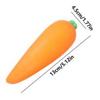Kawaii Carrot Squishy Toy Soft Slow Rising Simulation Vegetable Stress Relief Fidget Toys for Kids Adults Decompression Gift oranžinė