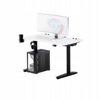 Elektrinis žaidimų stalas DIABLO X-FORGE, 120 cm, baltas/juodas